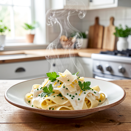 Pasta with Cream and Spring Herbs - photo 1