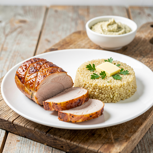 Marinated pork loin in a spring marinade with bulgur - photo 1