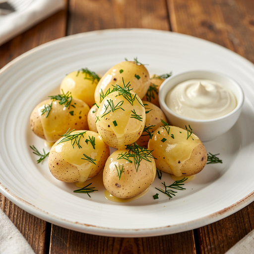 Young potatoes with dill and butter - photo 1