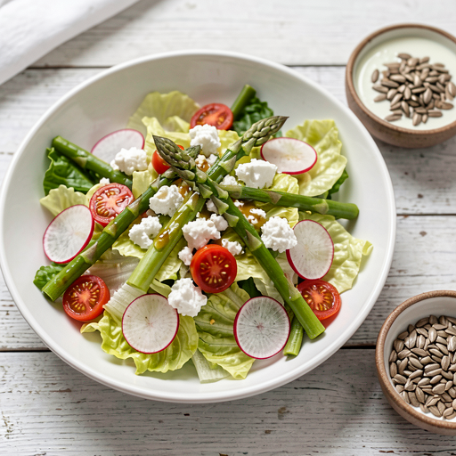 Sałatka z młodymi warzywami i fetą - zdjęcie 1