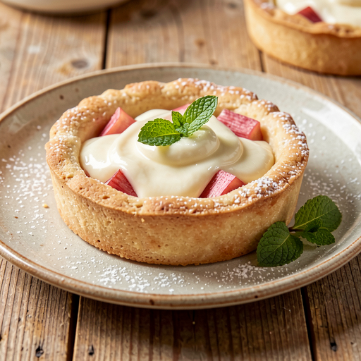 Recipe for: Rhubarb tart with delicate cream frosting - photo 1