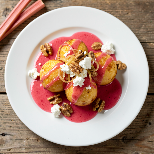 Przepis na: Kopytka z rabarbarem i twarogiem - zdjęcie 1