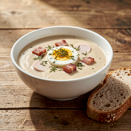 Recipe for: Quick sour rye soup with egg - photo 1