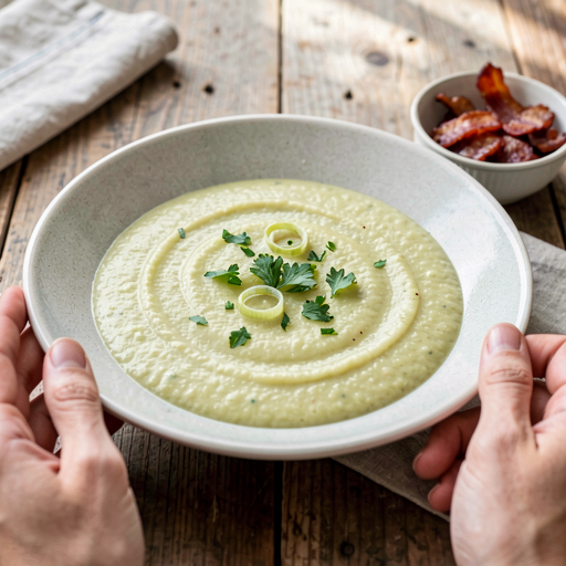 Recipe for: Leek soup with potatoes (traditional, spring) - photo 1
