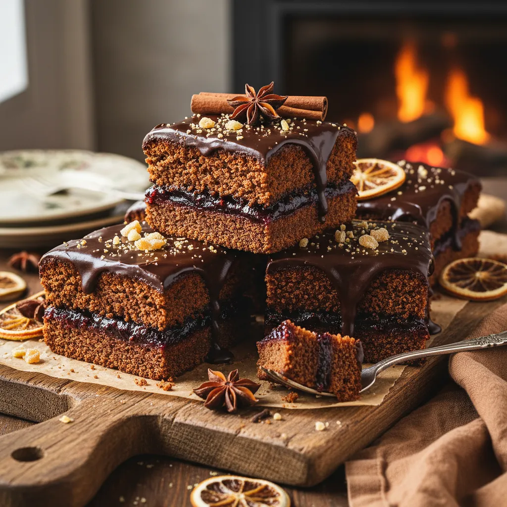 Recipe for: Old-Polish Spiced Gingerbread with Plum Jam and Chocolate - photo 1