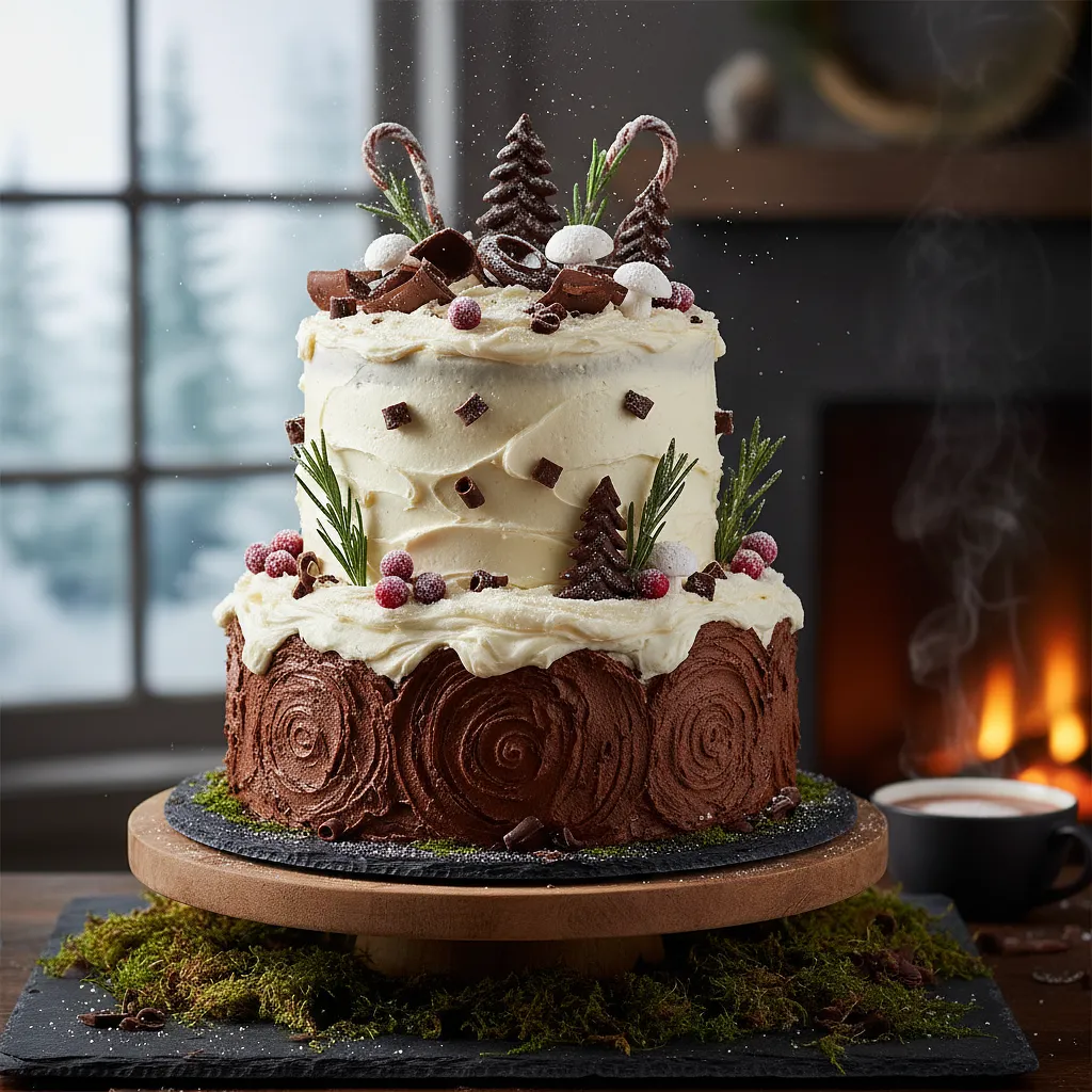 Winter Forest - Spiced Chocolate Cake with White Chocolate Cream - photo 1