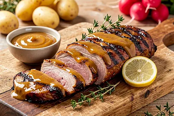 Grillowana karkówka z musztardą miodową