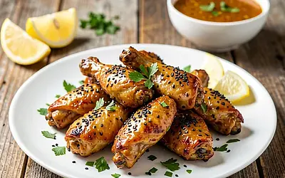 Grilled Chicken Wings in Spicy Marinade