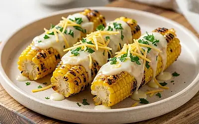 Corn on the Cob with Garlic Butter (Polish-Modern)