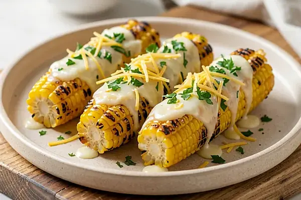 Kolby kukurydzy z masłem czosnkowym (polska-nowoczesna)