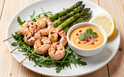 Grilled Shrimp with Mango Sauce (Polish-Modern)
