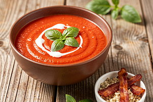 Tomato soup with basil (May edition)