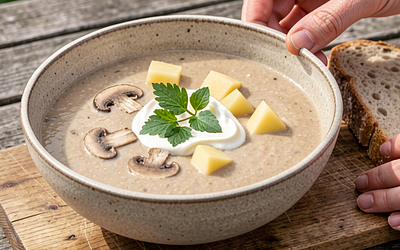 May Day Mushroom Soup with Potatoes
