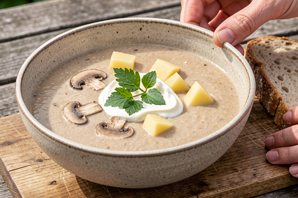 Majówkowa zupa grzybowa z ziemniakami