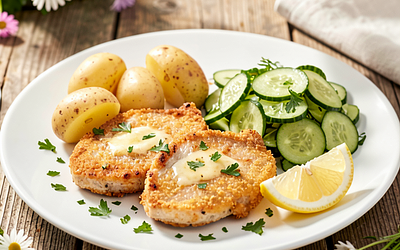 Pork chops in breadcrumbs