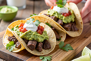 Tacos z wołowiną i guacamole