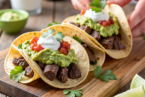 Tacos z wołowiną i guacamole