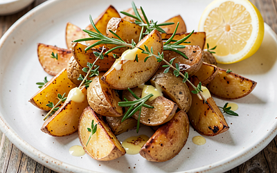 Baked Potatoes with Spring Herbs (May Day Side Dish)