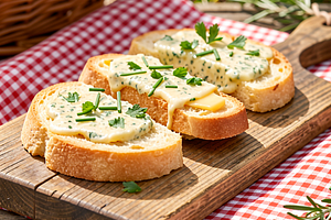 Garlic Bread with Herbs (May Day Twist)