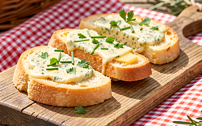 Garlic Bread with Herbs (May Day Twist)