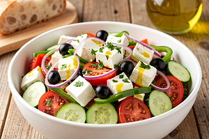 Greek Salad with Feta (May Day Twist)