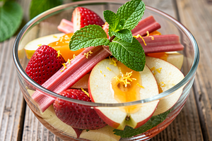Fruit salad with mint for May Day