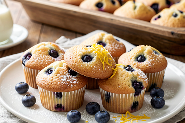 Muffiny borówkowe na maślance (majówkowy klasyk z cytrynowym twistem)