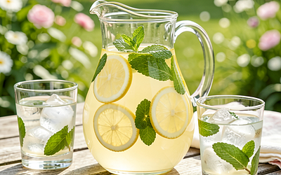 Lemonade with mint (for May Day)