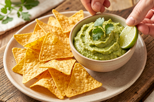 Chipsy tortilla z guacamole (na majówkową przekąskę)