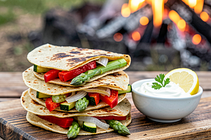 Tortilla z warzywami z ogniska (polska-nowoczesna)