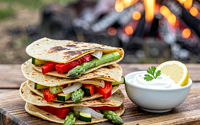 Tortilla z warzywami z ogniska (polska-nowoczesna)