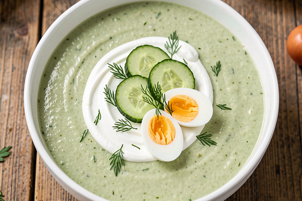 Chłodnik z ogórków i szczawiu