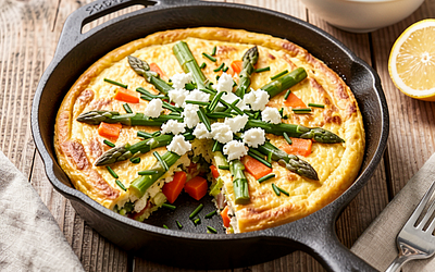 Frittata z młodymi warzywami (wiosenna)