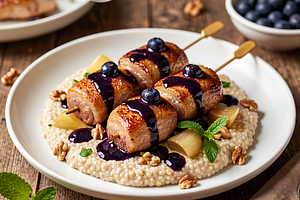 Duck Skewers with Blueberry (Polish-Modern)