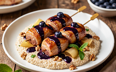 Duck Skewers with Blueberry (Polish-Modern)