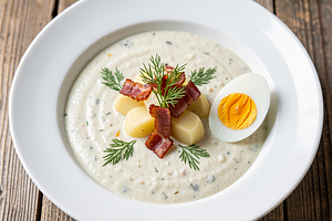 Horseradish soup with potatoes (spring version)