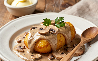 Dumplings with Mushroom Sauce