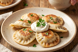 Pierogi ruskie z ciasta bezglutenowego
