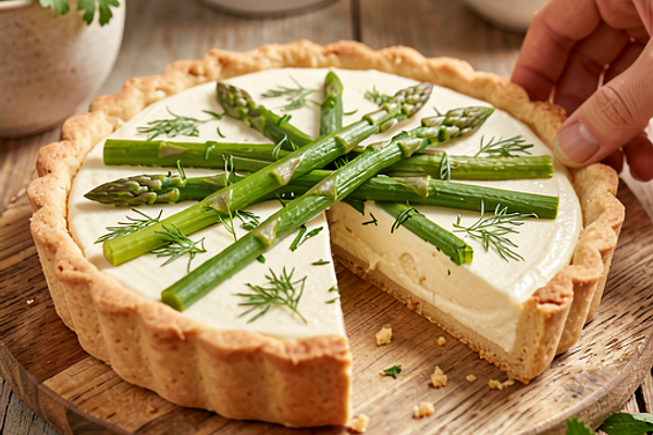 Tarta ze szparagami i ricottą