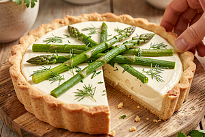 Tarta ze szparagami i ricottą