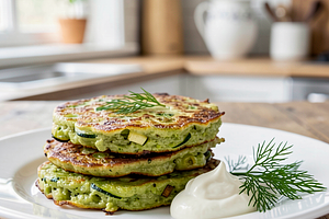 Green Potato Pancakes with Zucchini