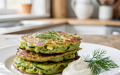 Green Potato Pancakes with Zucchini