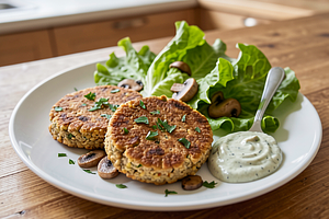 Buckwheat Patties with Mushrooms