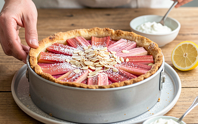 Tarta z rabarbarem bezglutenowa (polska-nowoczesna)