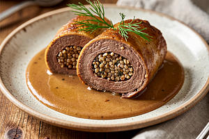 Beef Zrazy Stuffed with Buckwheat Groats