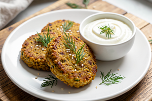 Lentil patties with dill