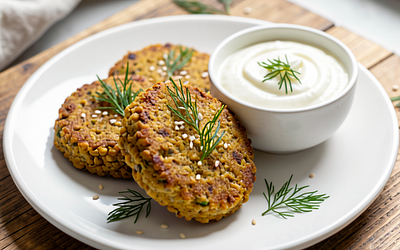 Lentil patties with dill