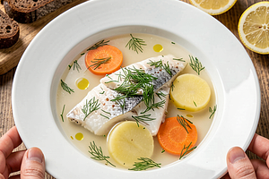 Fish soup with Baltic fish and dill