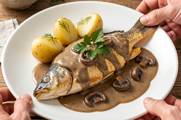 Karp w sosie borowikowym (polska regionalna klasyka z twistem)
