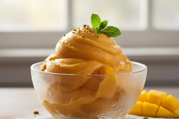 Kremowy Sorbet Mango z Jednego Składnika